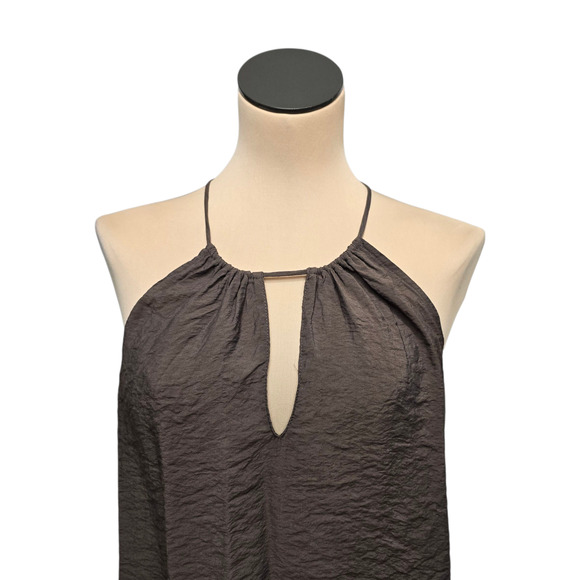 NWT Bailey 44 Halter Top Womens Medium Taupe Keyhole Lightweight Crinkle Tank - Picture 9 of 11